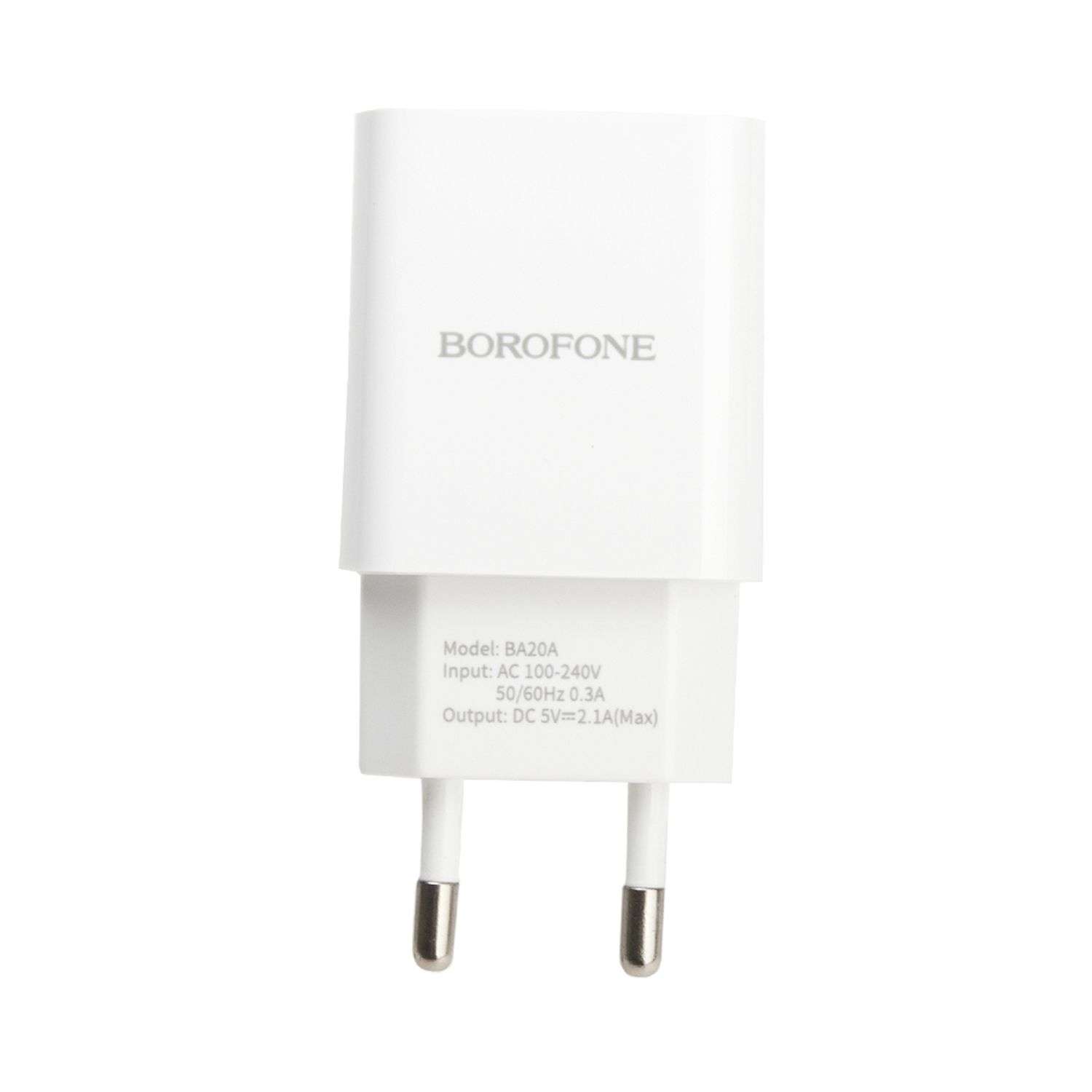 Сетевое зарядное устройство Borofone кабель Lightning 8-pin 1м Белый  - фото 4