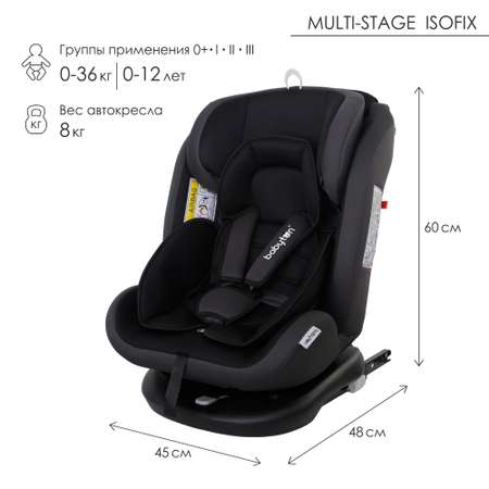 Автокресло Babyton Multi-Stage ISOFIX Black-Grey