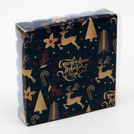 Коробочка Sima-Land для печенья«Рождественская ночь» 12×12×3 см. 1 шт.
