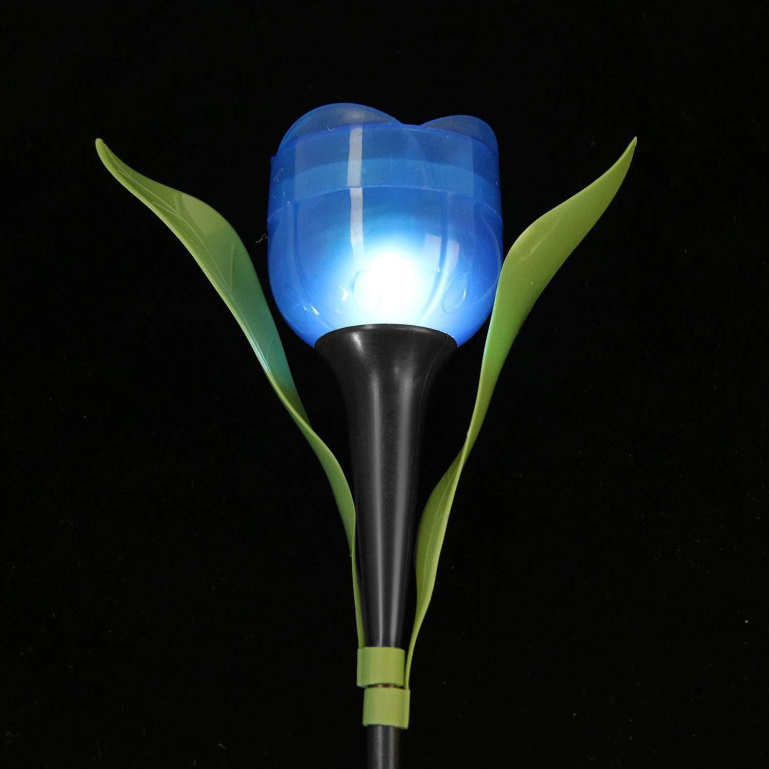 Садовый светильник Luazon на солнечной батарее «Тюльпан синий» 4.5 × 29 × 4.5 см 1 LED свечение белое - фото 6