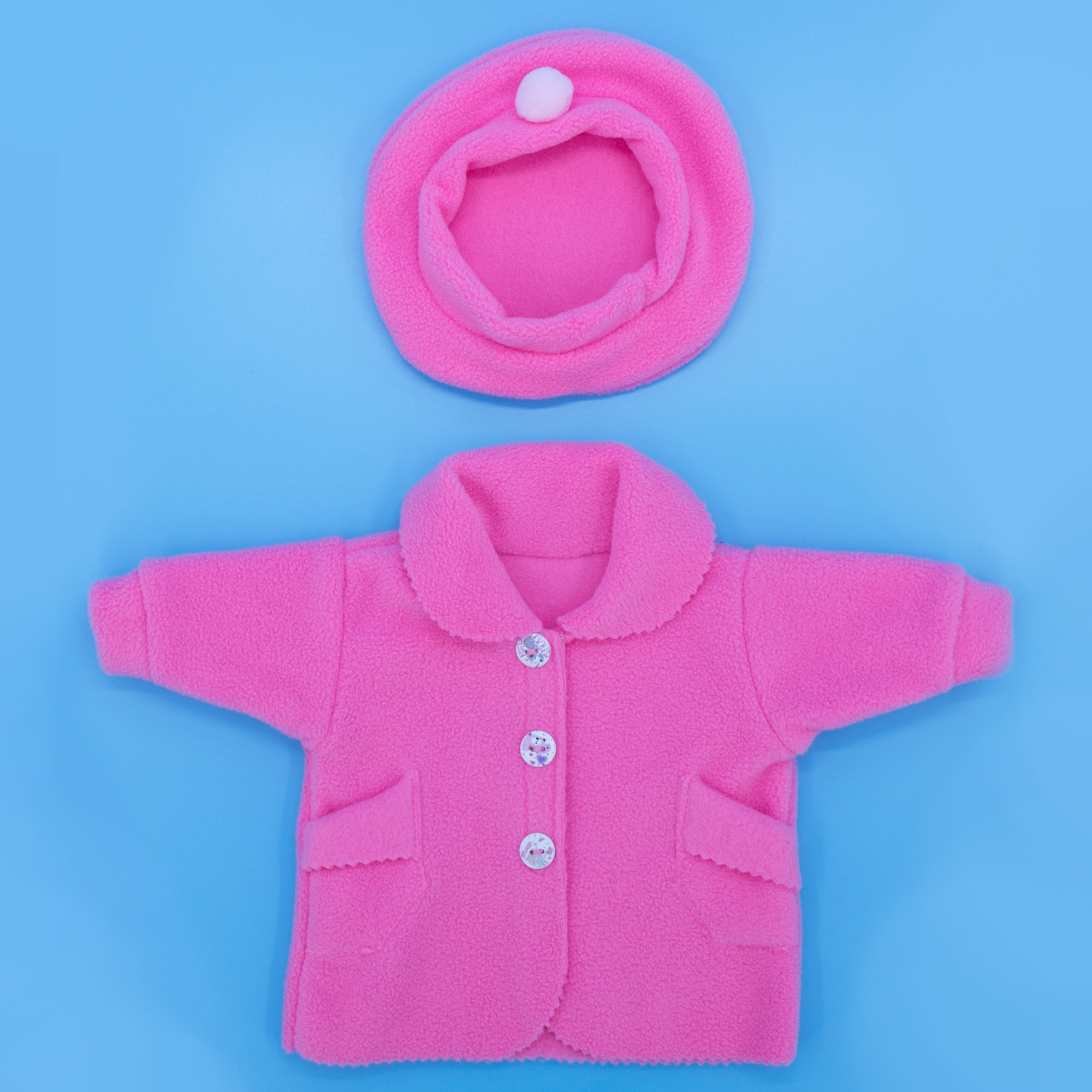 Комплект одежды Модница Пальто с беретом для пупса 43-48 см 6119 розовый 6119розовый - фото 1