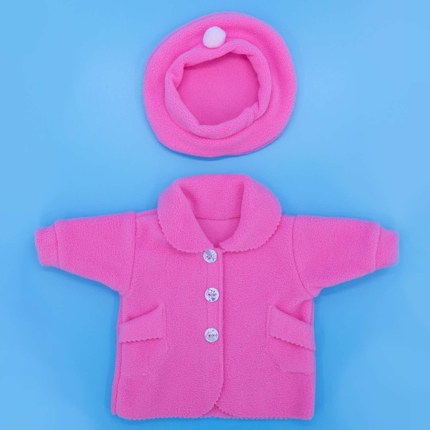Комплект одежды Модница Пальто с беретом для пупса 43-48 см 6119 розовый 6119розовый - фото 1