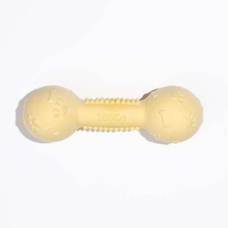 Игрушка для собак Пижон плавающая Топ-гантель 11.5 см жёлтая