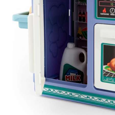 Детская кухня SHARKTOYS Интерактивная с водой светом паром звуками посудой продуктами 43 предмета