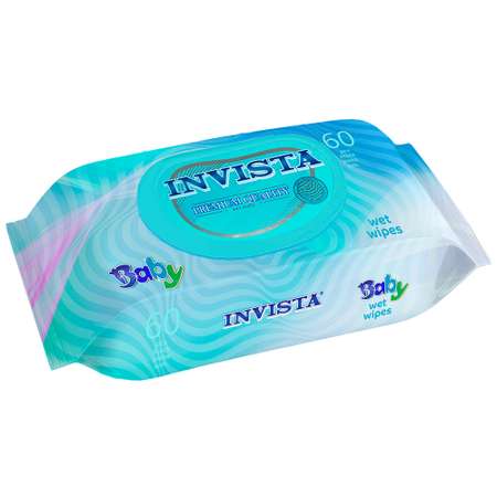 Салфетки детские влажные Invista Invista Lux Baby с первых дней жизни с клапаном 60 шт