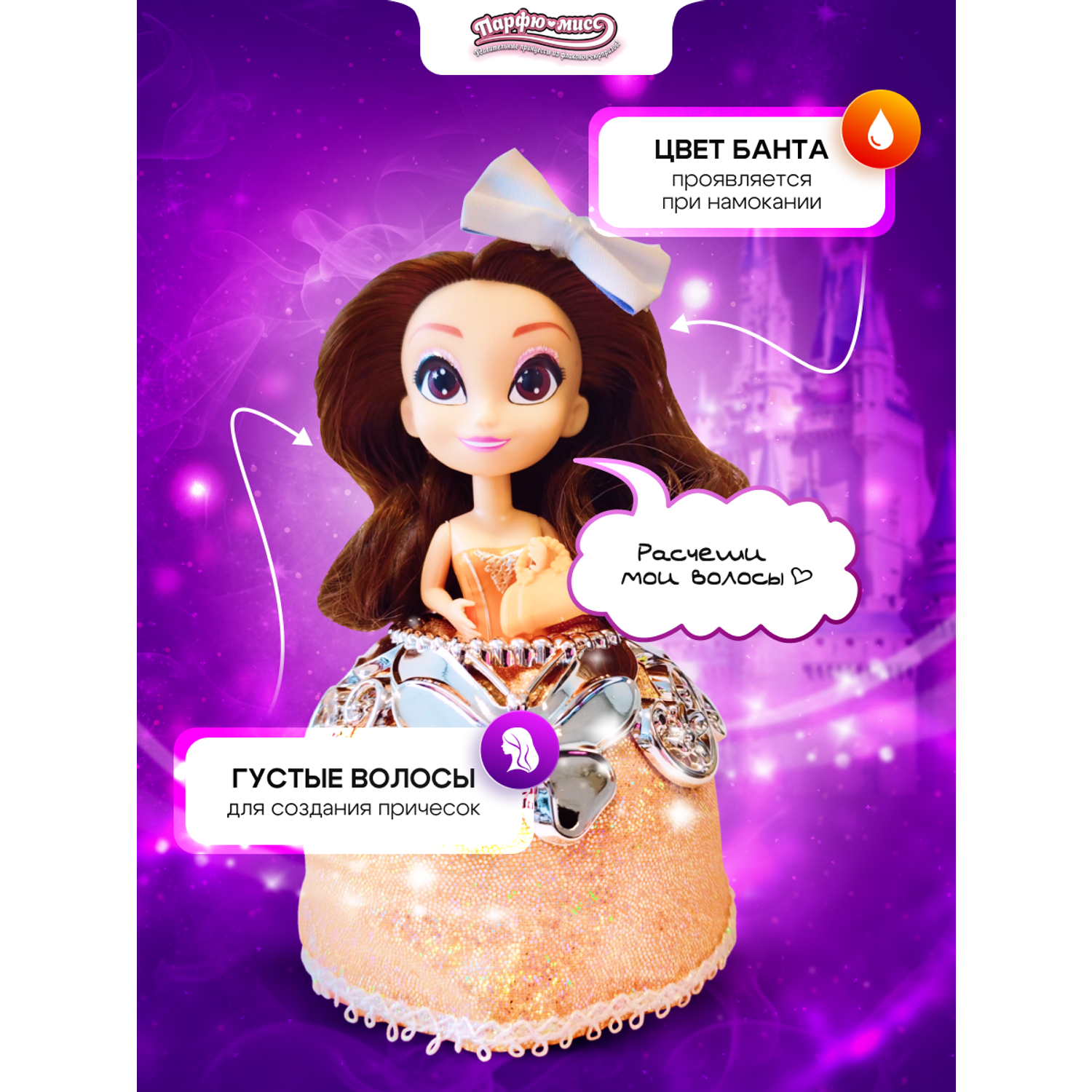 Игрушка сюрприз Парфю-мисс Кукла принцесса Элла из флакона с аксессуарами AW1260O - фото 5