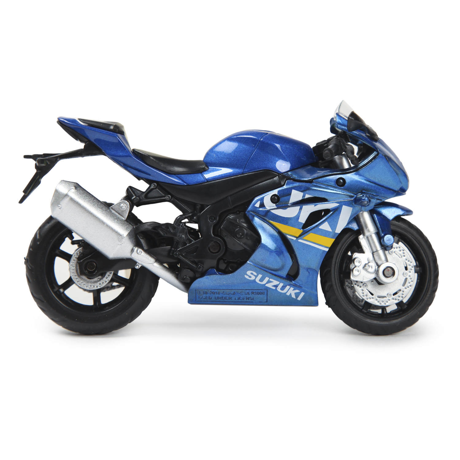 Мотоцикл MSZ 1:18 Suzuki GSX-R1000 Голубой 67703 67703 - фото 5