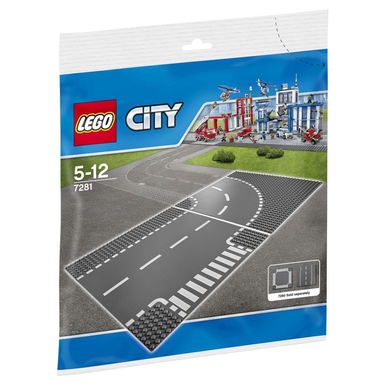 Конструктор LEGO City Supplementary Т-образный перекрёсток и поворот (7281) - фото 2