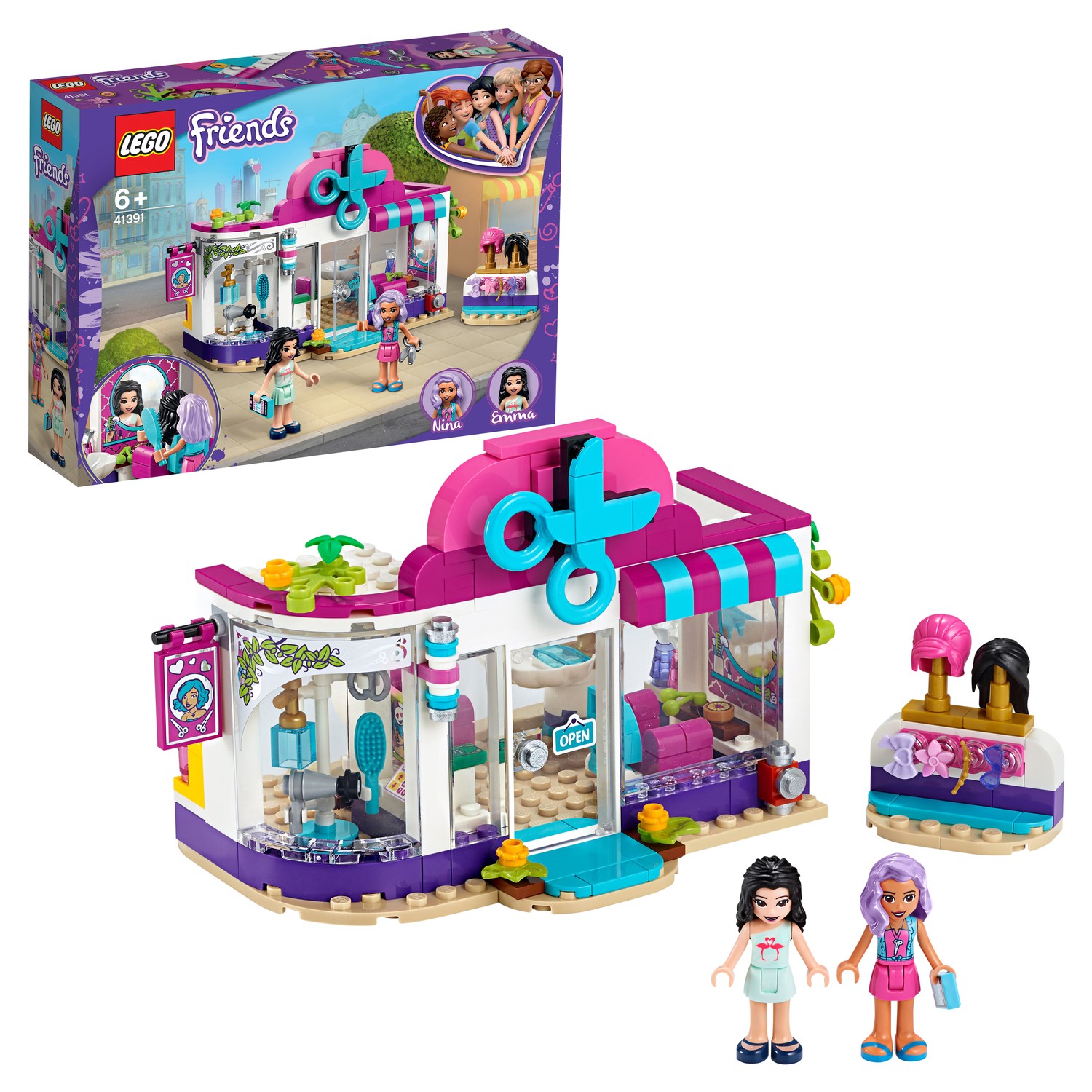 Конструктор LEGO Friends Парикмахерская Хартлейк Сити 41391 купить по цене  999 ₽ в интернет-магазине Детский мир