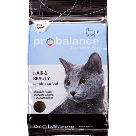 Корм сухой ProBalance Hair and Beauty для кошек красивая шерсть и здоровая кожа 400 г