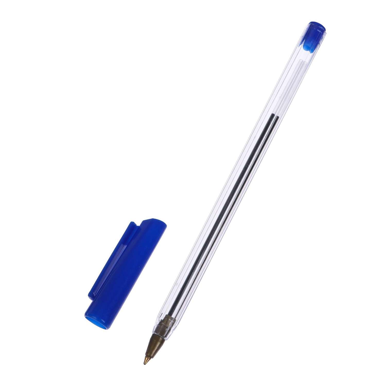 Ручка Calligrata 0.7 мм синий корпус прозрачный - фото 1
