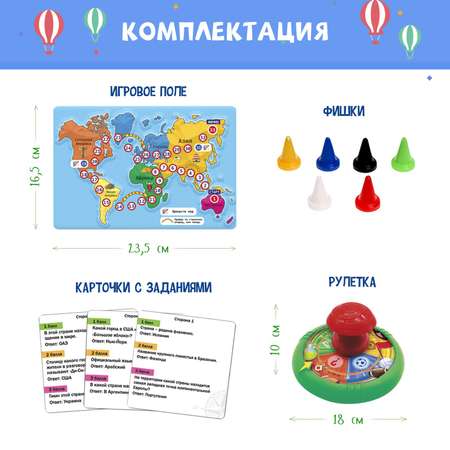 Настольная игра Лас Играс KIDS «Мировая викторина»