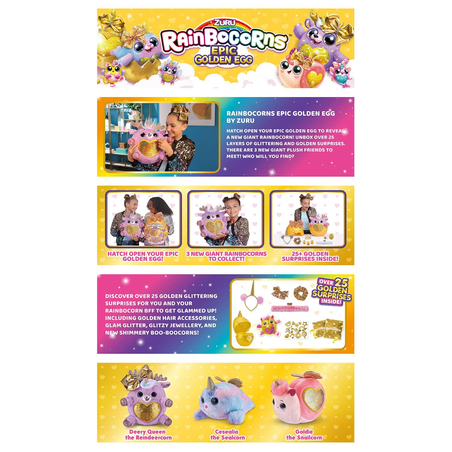 Игрушка Rainbocorns Golden egg surprise S3 в непрозрачной упаковке (Сюрприз) 9244 - фото 29