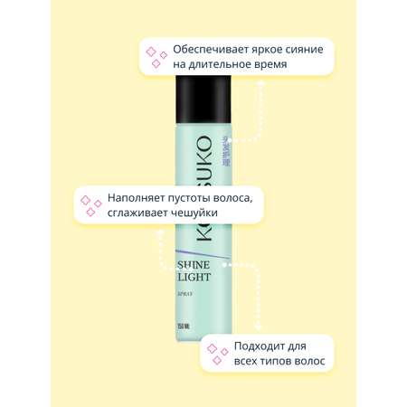 Блеск для волос KENSUKO Shine Light 150 мл