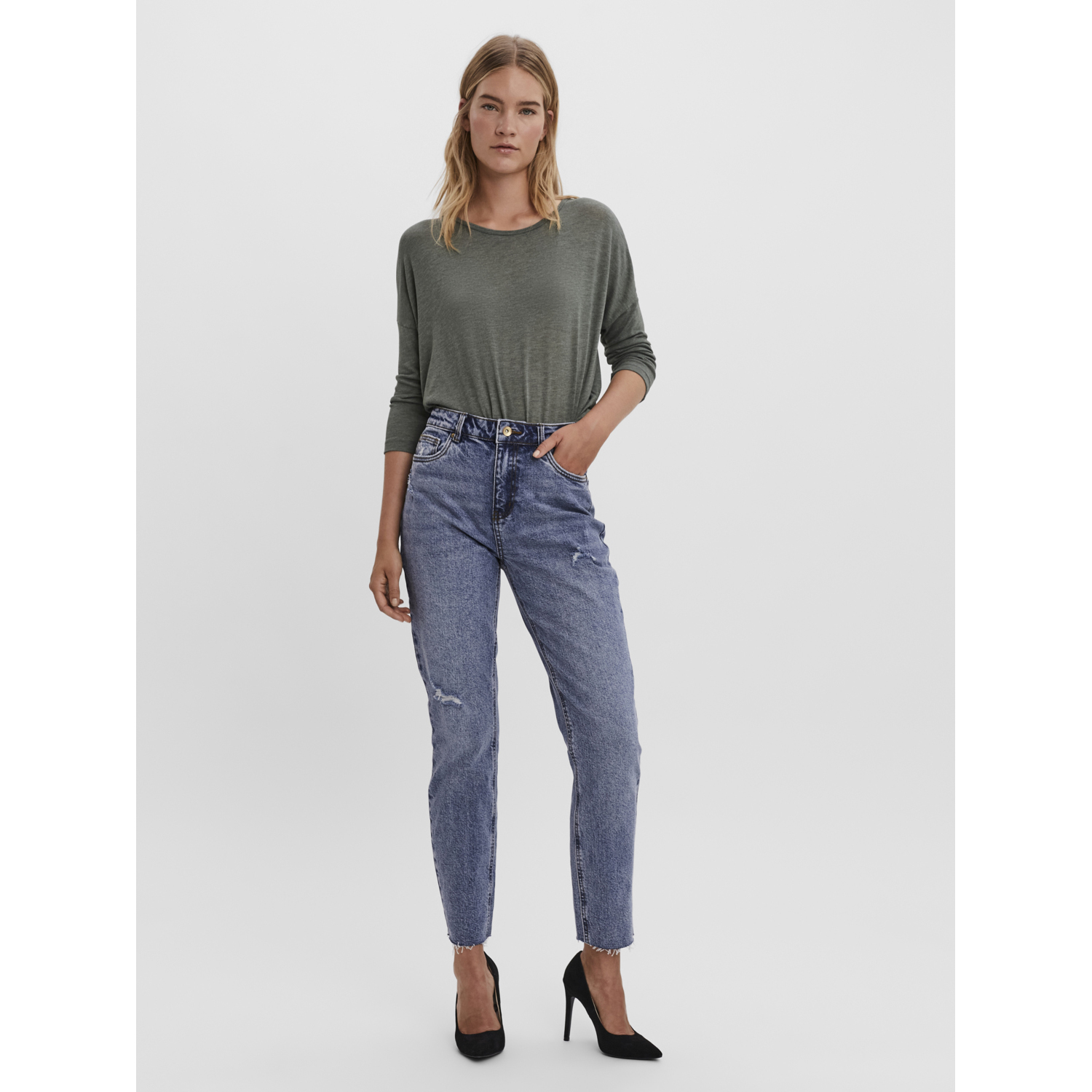 Брюки VERO MODA 10251373/Medium Blue Denim - фото 4