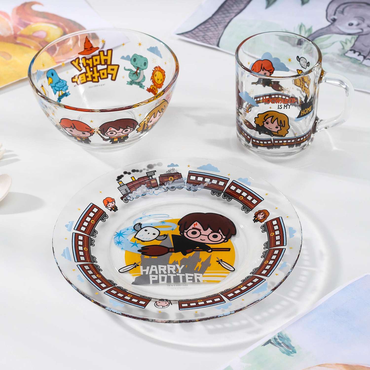 Набор посуды детский Sima-Land Гарри Поттер миска кружка тарелка - фото 1