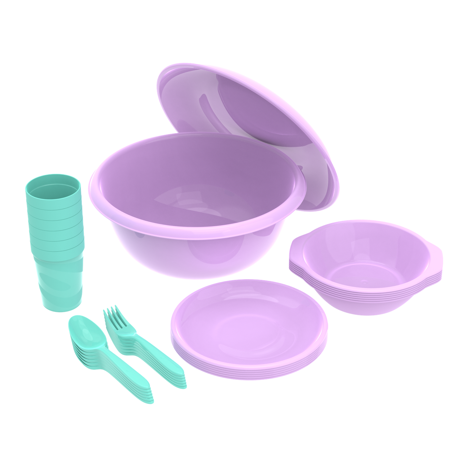 Набор посуды для пикника Альт-Пласт на 6 персон из 32 предметов - фото 4