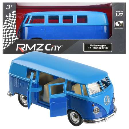 Автобус Uni-Fortune Volkswagen Samba bus Transporter 1:32 голубой