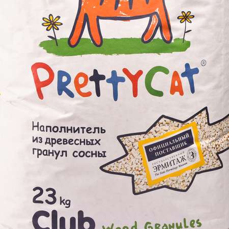 Наполнитель для кошек PrettyCat Wood Granules древесный 23кг