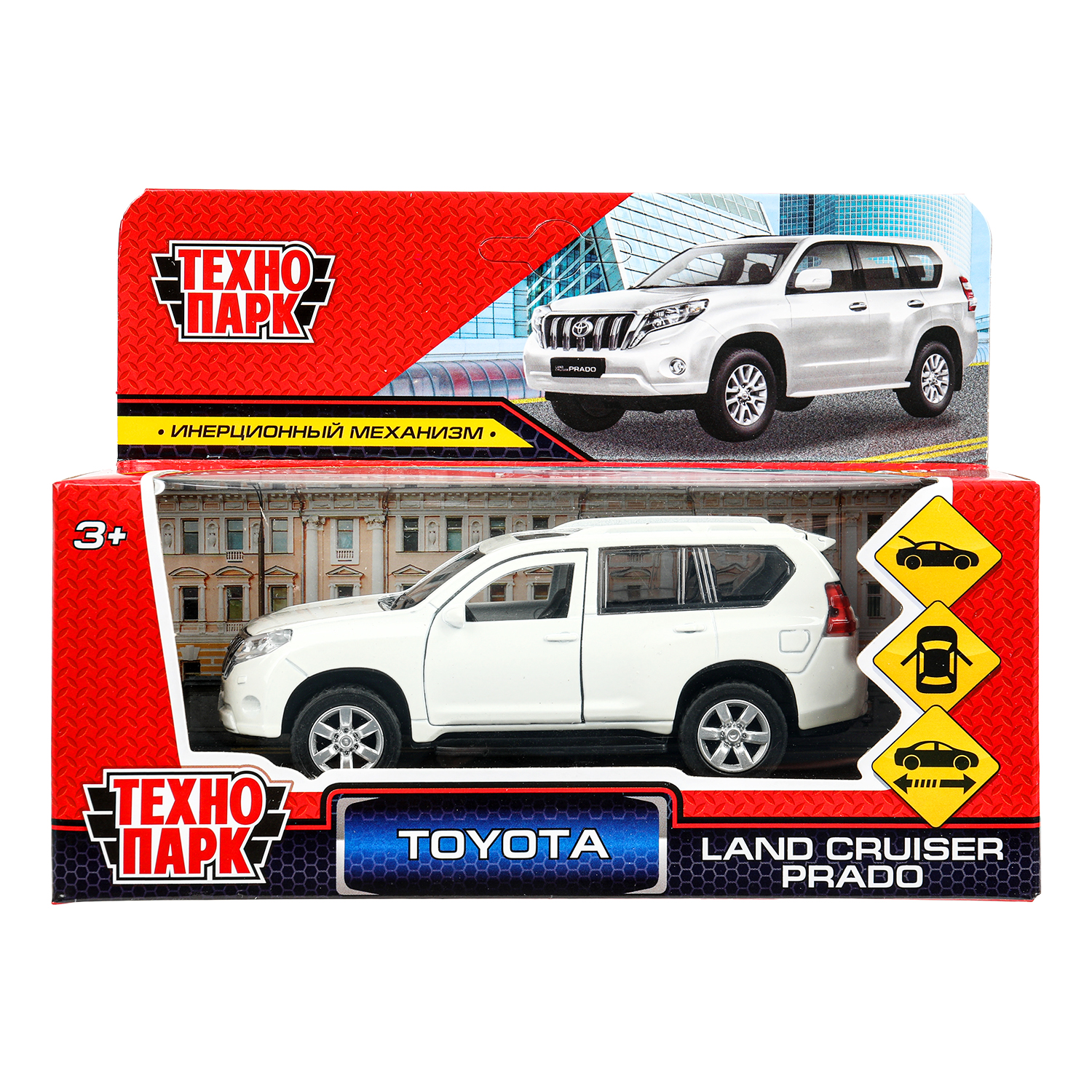 Автомобиль Технопарк Toyota Prado белый 278445 - фото 1