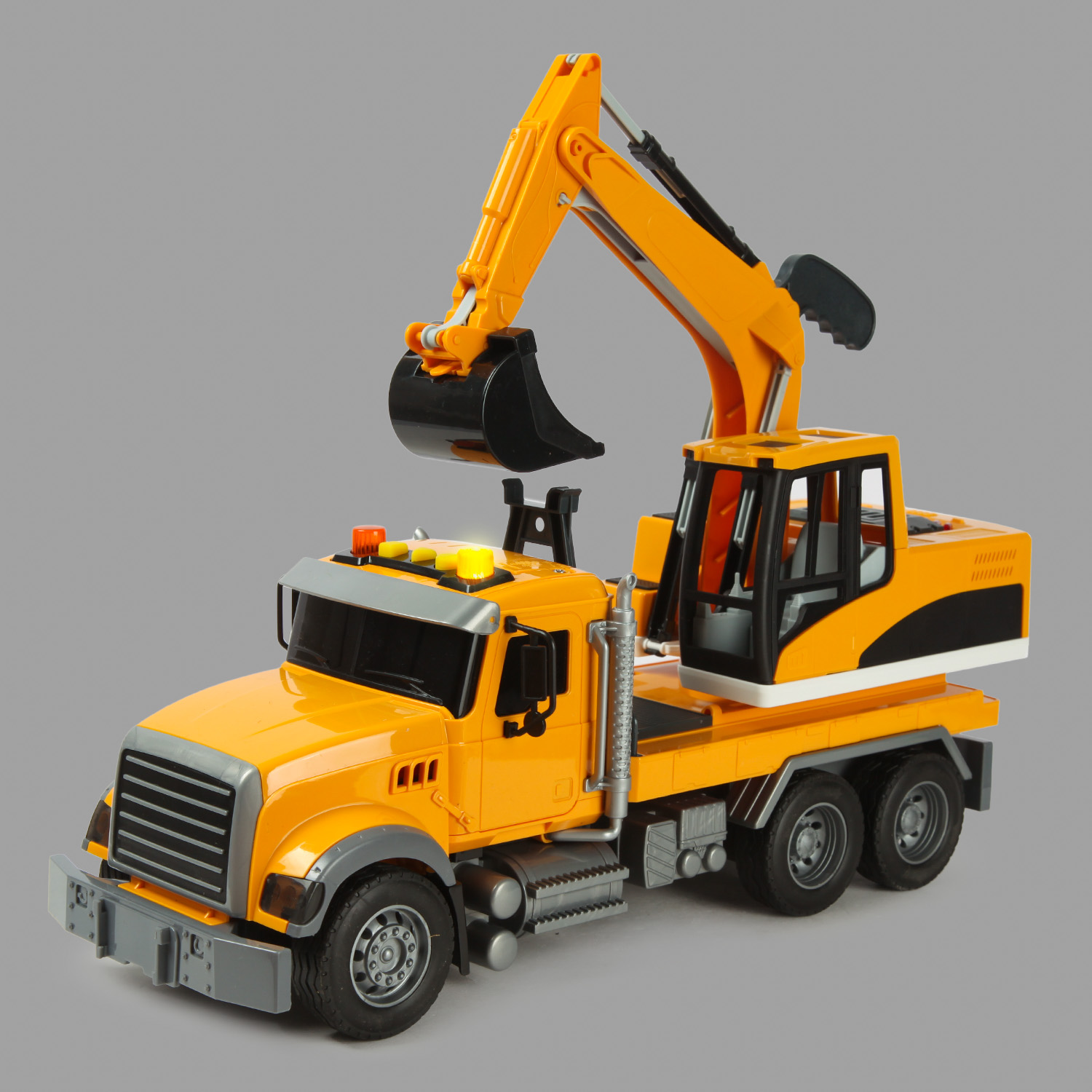 Машинка Mobicaro 1:14 Грузовик с эскаватором Красный 666-82P 666-82P - фото 4