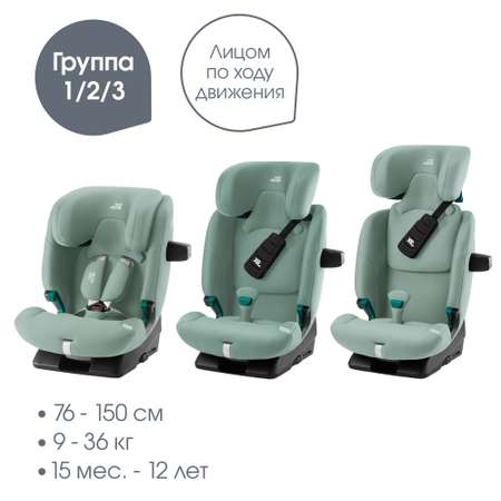 Детское автокресло Britax Roemer Advansafix Pro Jade Green с 15 месяцев до 12 лет рост 76 - 150 см