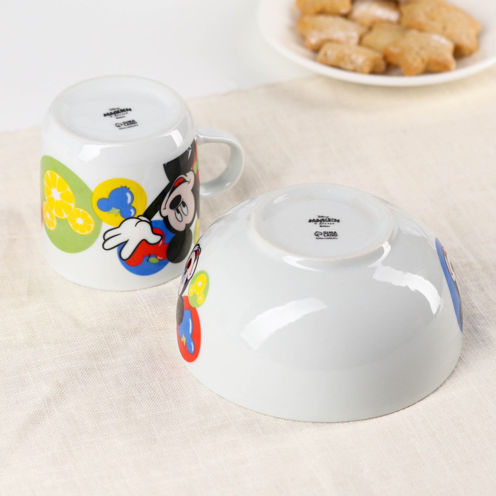 Набор детской посуды Disney «Микки» 2 предмета: салатник кружка - фото 6
