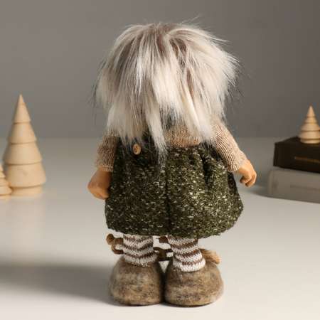 Кукла интерьерная Зимнее волшебство «Кикиморка в сарафане с заплаткой» 27 5 см