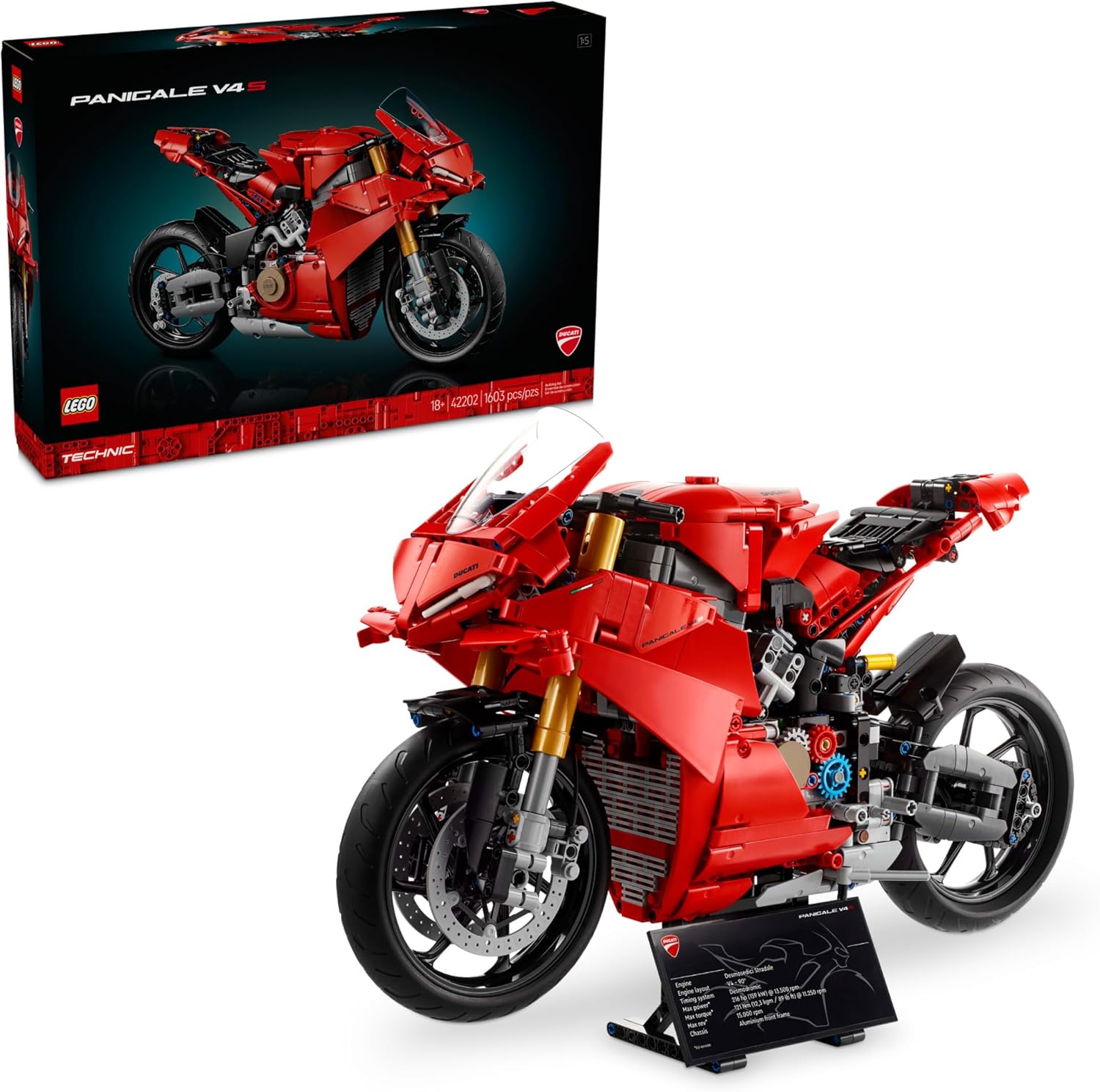 Конструктор LEGO Мотоцикл Ducati Panigale V4 S 42202 - фото 1