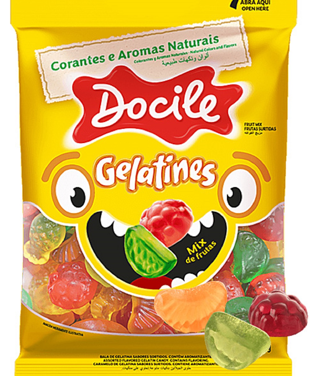 Жевательный мармелад Docile Gelatines mix fruit natural Микс фруктов 70г - фото 1