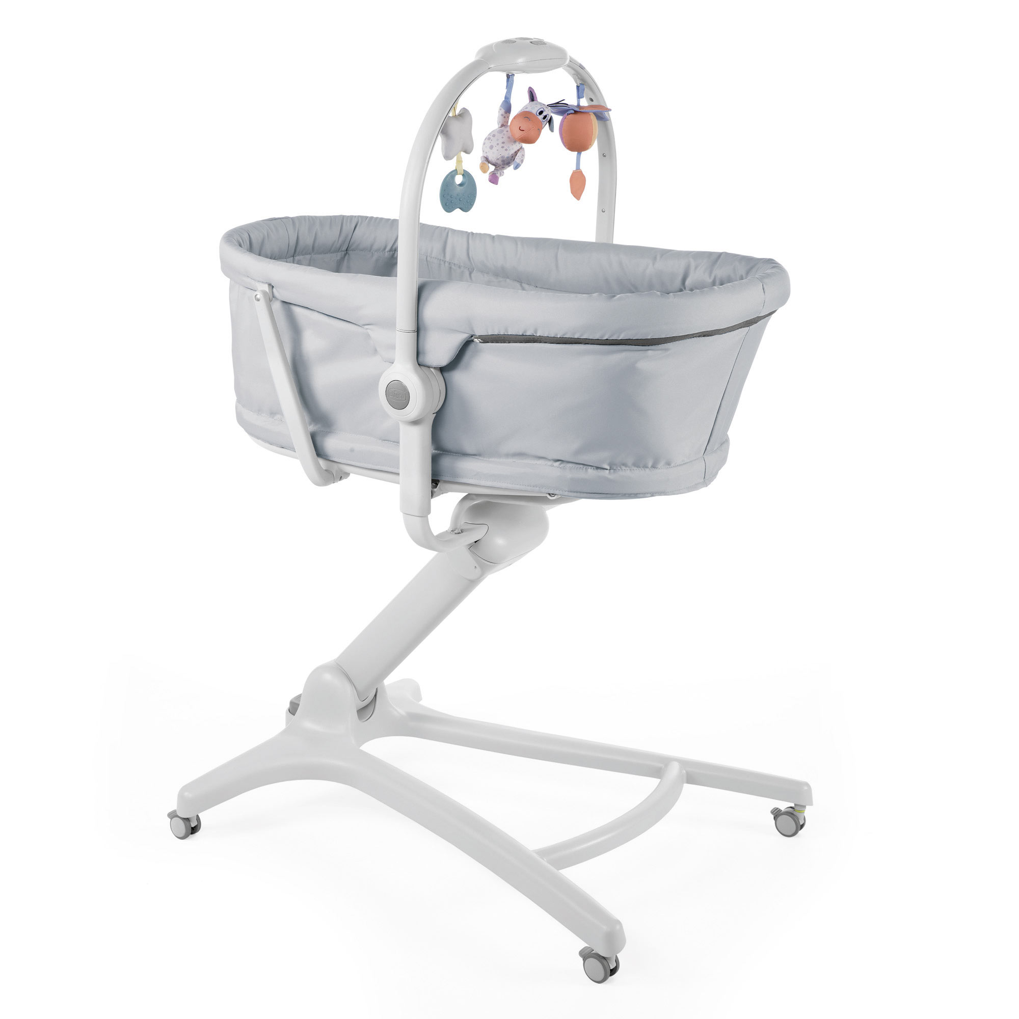 Детская кроватка Chicco Baby Hug 4in1 Grey Re_Lux овальная, (серый) - фото 1