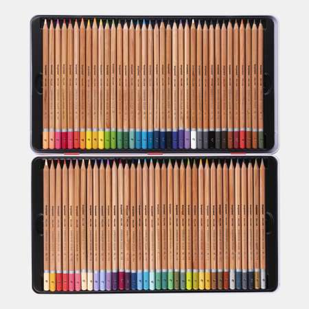 Набор цветных карандашей BRUYNZEEL Expression Colour 72 цвета в металлическом коробе-пенале