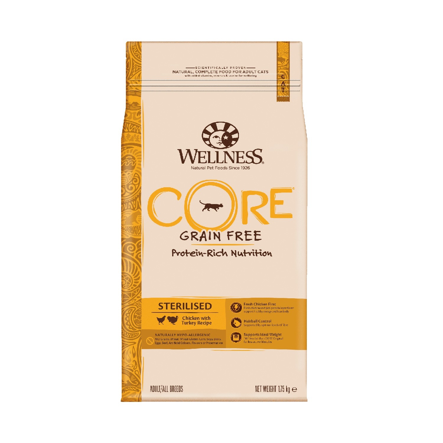 Сухой корм для кошек Wellness CORE 1.75 кг курица, индейка (для стерилизованных и кастрированных) - фото 2