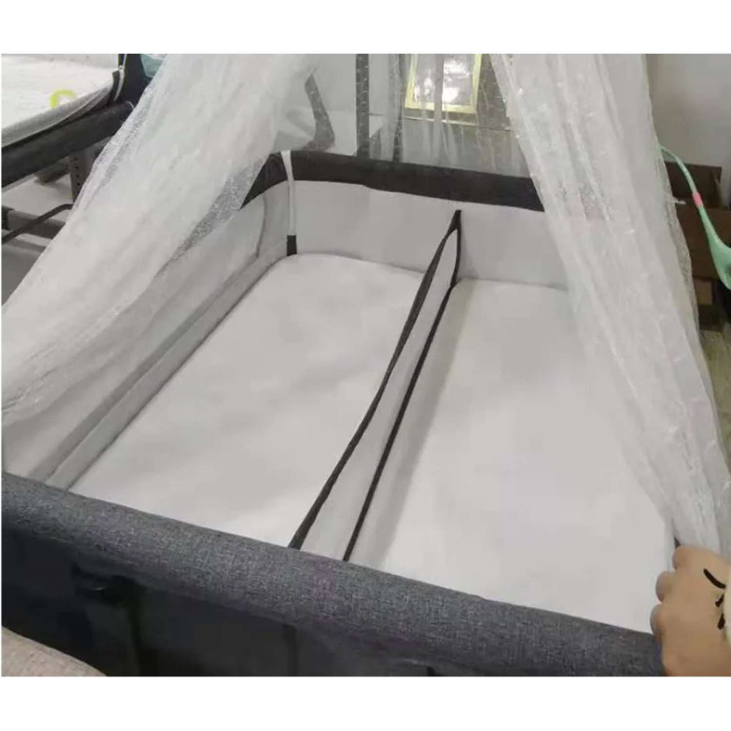 Кроватка детская Floopsi приставная для двойни - фото 12