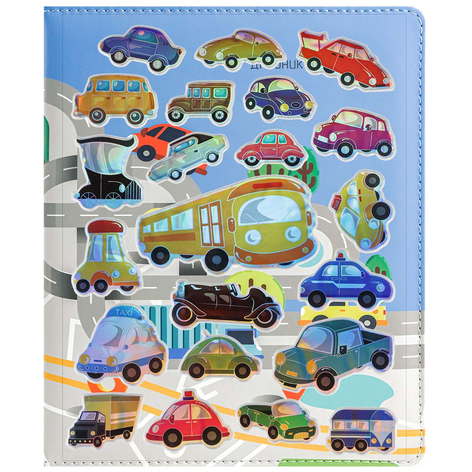 Дневник школьный Prof-Press Auto stickers 48 листов кожзам 1-11 класс и набор стикеров - фото 9