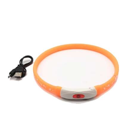 Ошейник для собак ZDK ZooWell со светодиодами оранжевый 40 см