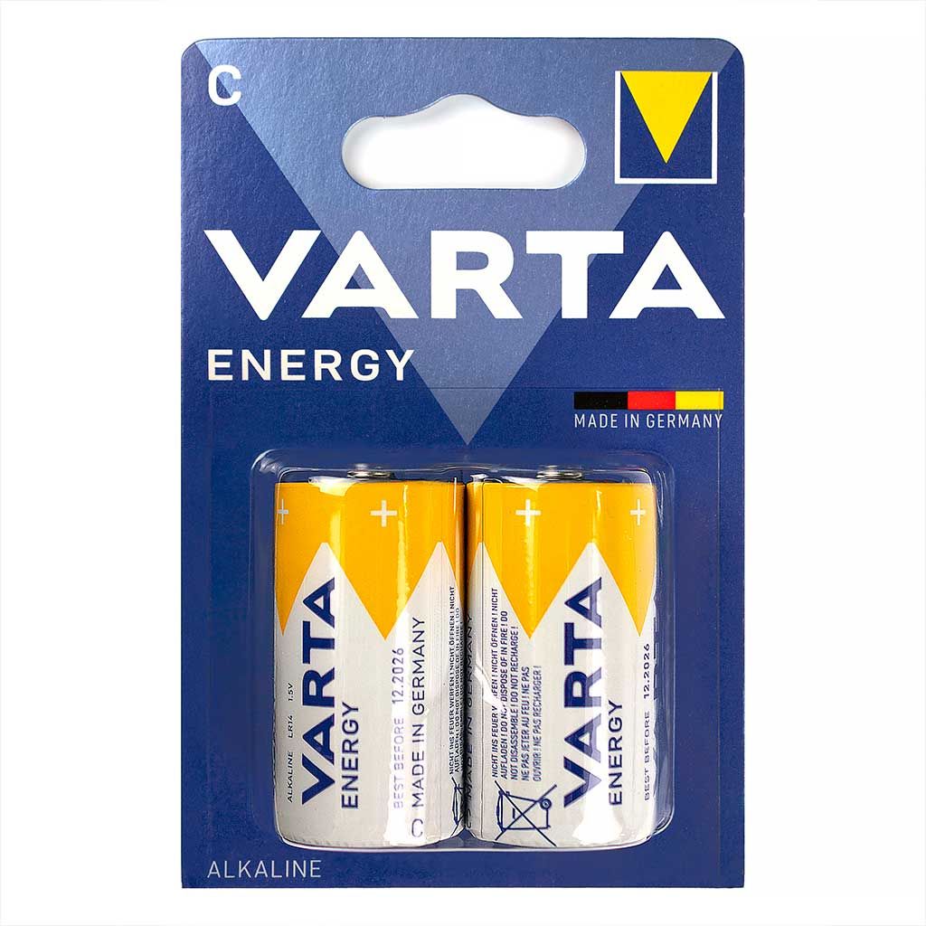 Батарейки Varta Energy LR14 C BL2 Alkaline 1.5V - фото 1