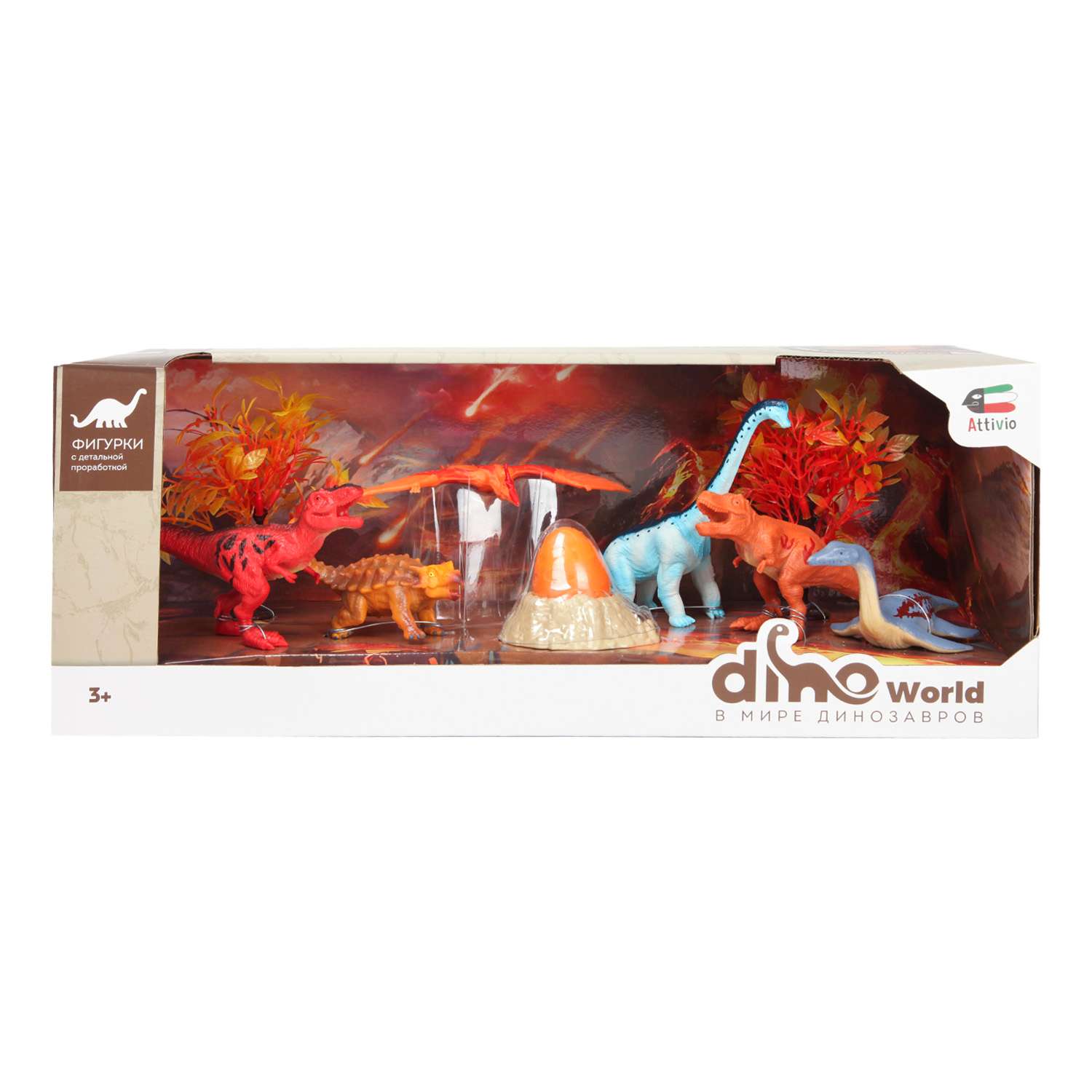 Набор фигурок Attivio Динозавры 6шт с аксессуарами OTG0936391 - фото 2