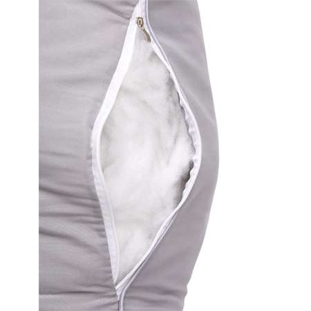 Подушка для сна LUCKY 48x70 см искусственный Лебяжий пух серый с серым кантом R000003