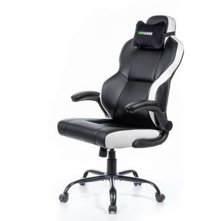 Кресло компьютерное VMMGAME UNIT кожа Черно - белый