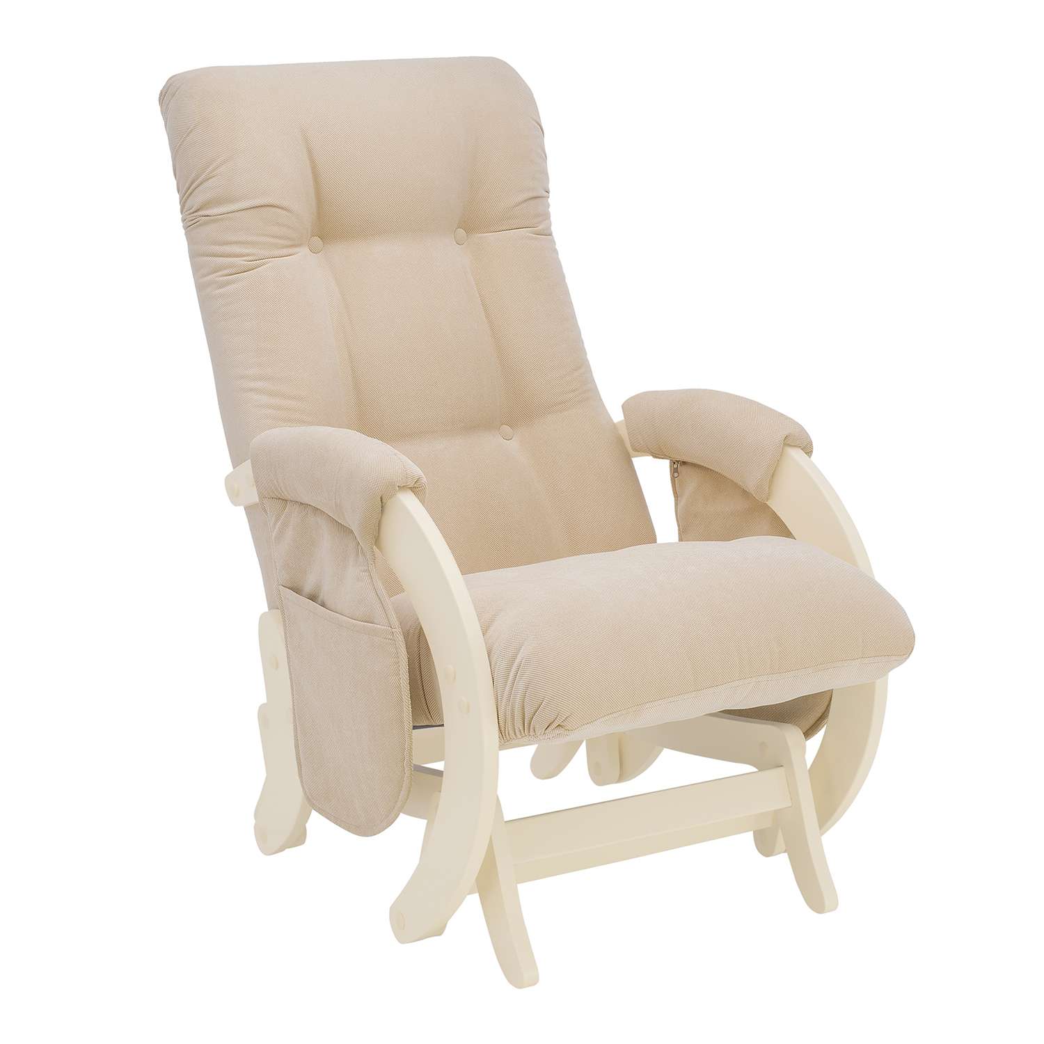 Кресло для кормления Milli Smile с карманами Дуб шампань / ткань Verona Vanilla - фото 1