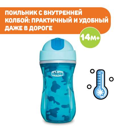 Поильник Chicco Sport Cup для детей от 14 месяцев голубой