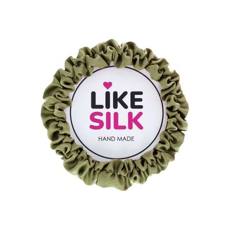 Резинка для волос LIKE SILK №1 шёлк ARMANI оливковый