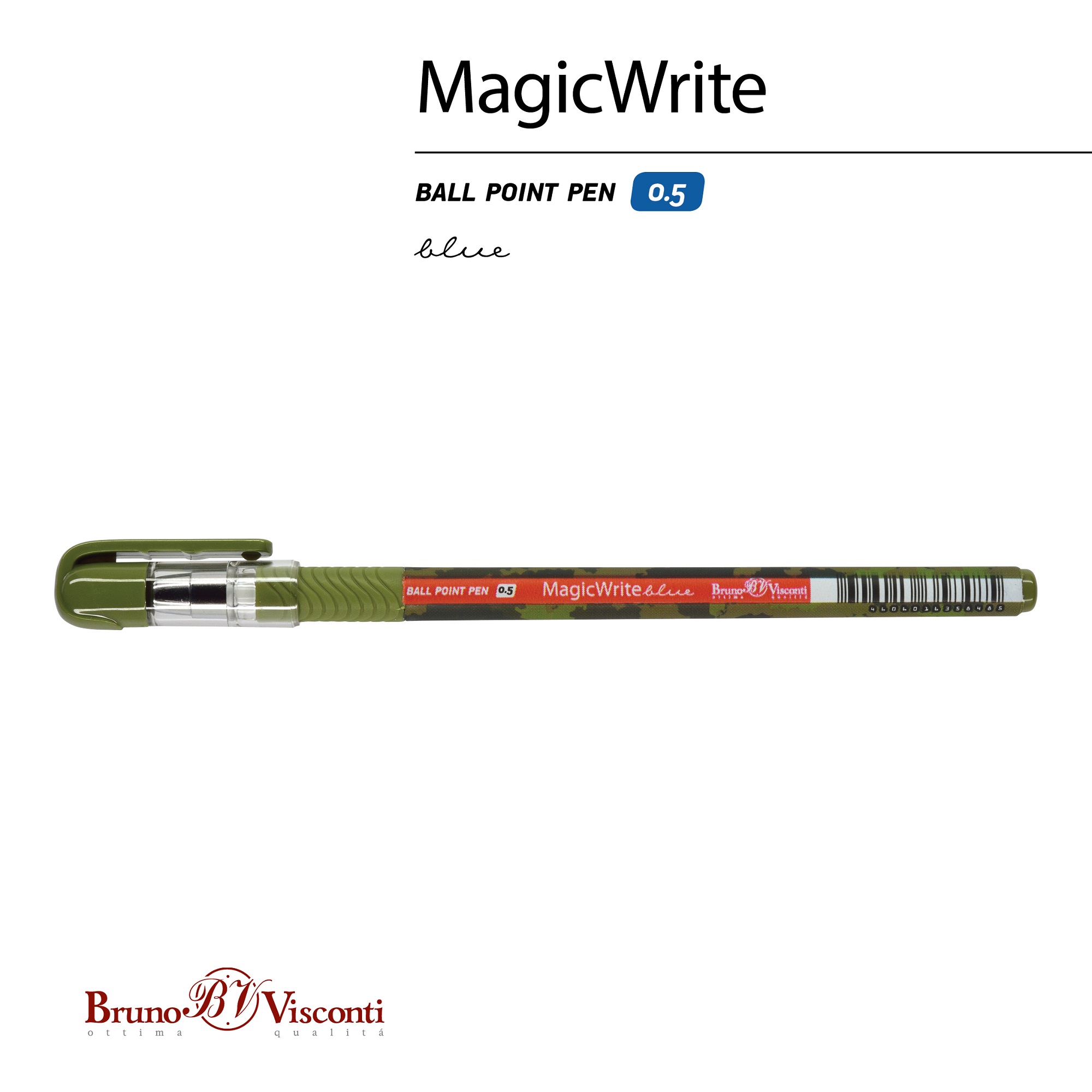 Набор шариковых ручек Bruno Visconti MagicWrite Милитари синие 24 шт - фото 5