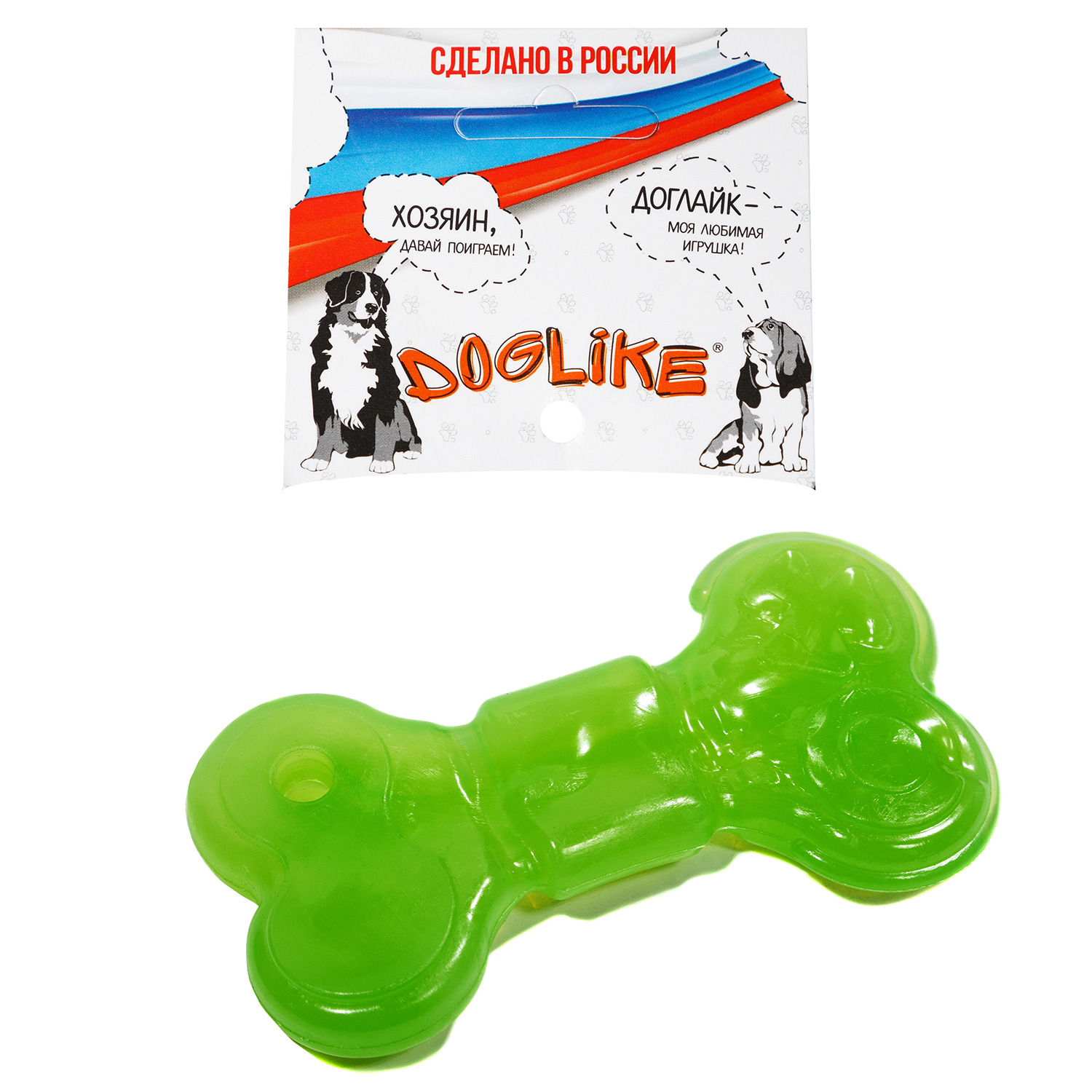 Игрушка для собак Doglike Кость большая Зеленый - фото 3