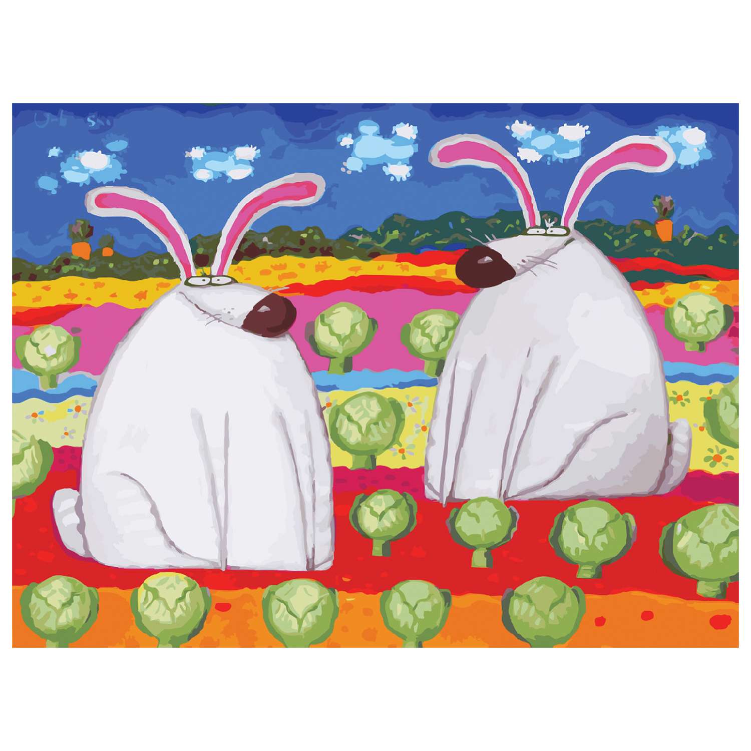 Набор для рисования Белоснежка Весёлые зайцы (774-AS) - фото 1