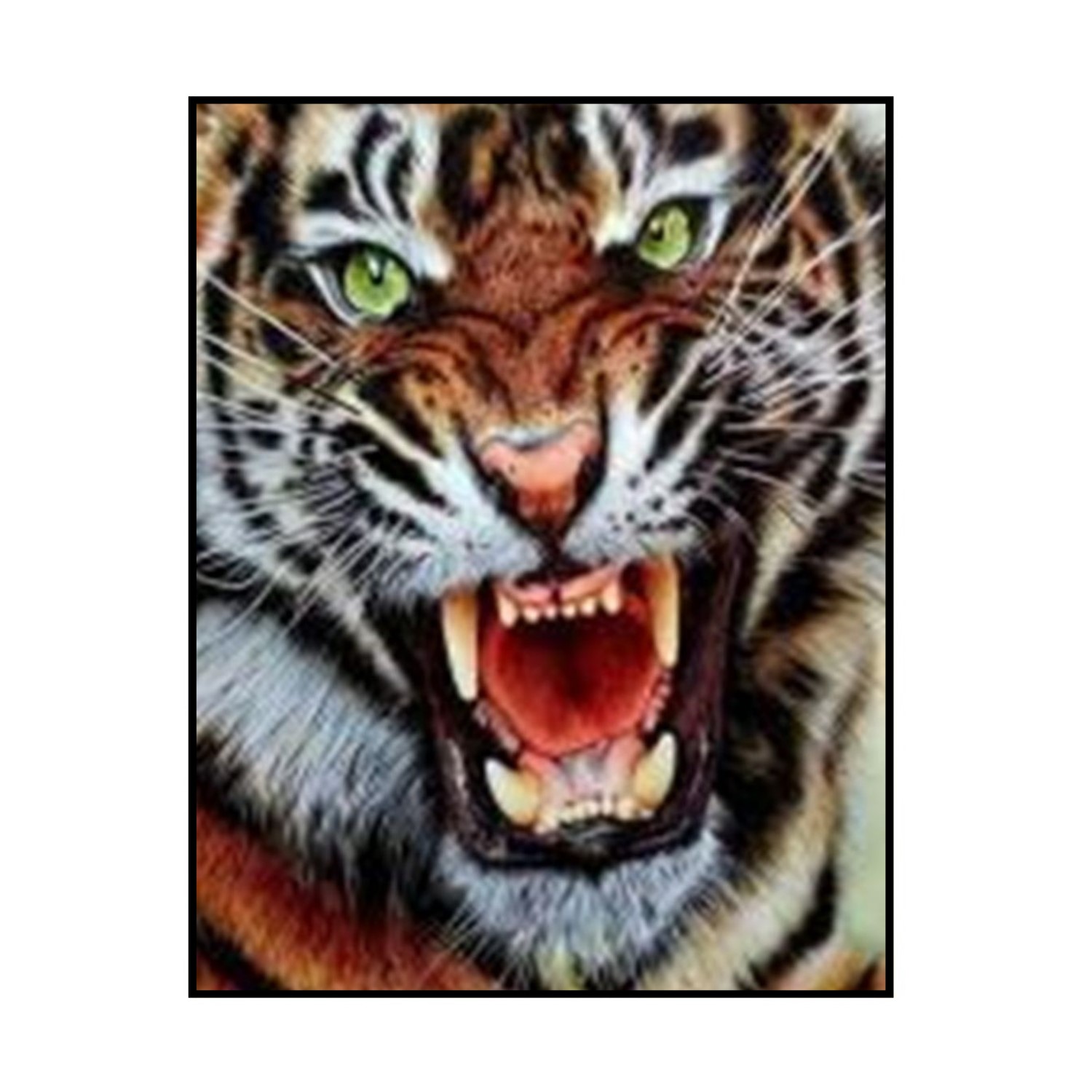 Алмазная мозаика Seichi Оскал тигра 30х40 см - фото 2
