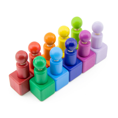 Сортер Mag Wood Человечки в кубике Развивающая игрушка для детей