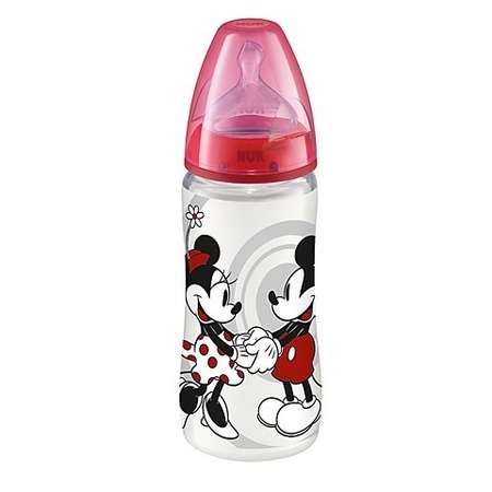 Бутылочка пластиковая Nuk Disney Микки 300 мл + соска силикон 6 мес+ в ассортименте