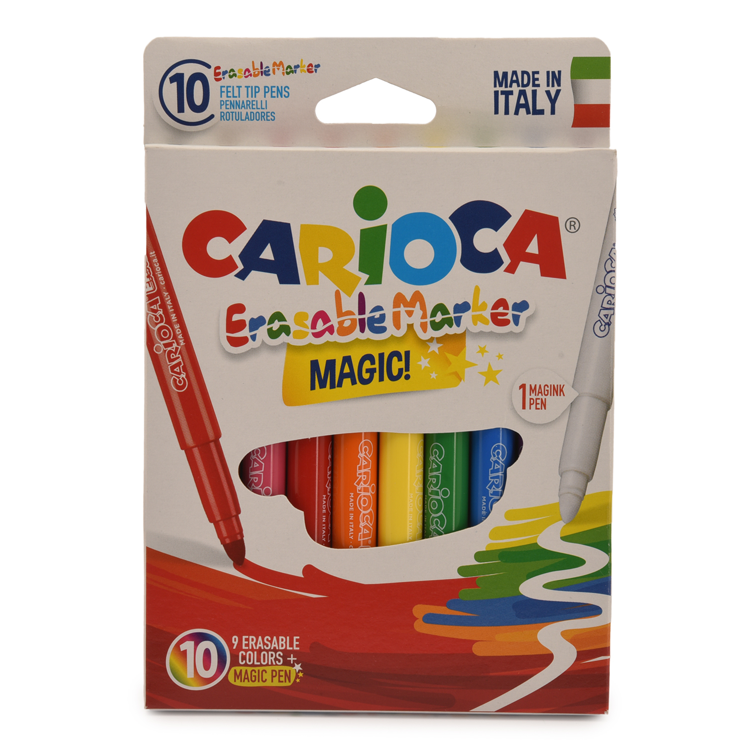 Фломастеры CARIOCA Universal ERASABLE 41238 стираемые 10 цв. - фото 1